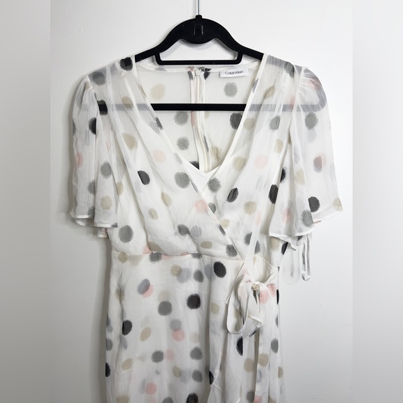 Calvin Klein White Polka Dot Dress - Picture 3 of 7